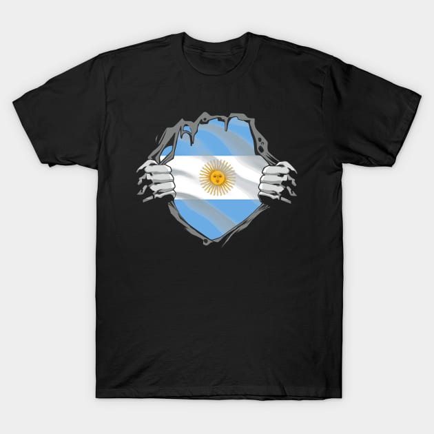 Proud Argentina Flag, Argentina gift heritage, Argentinian girl Boy Friend T-Shirt by JayD World